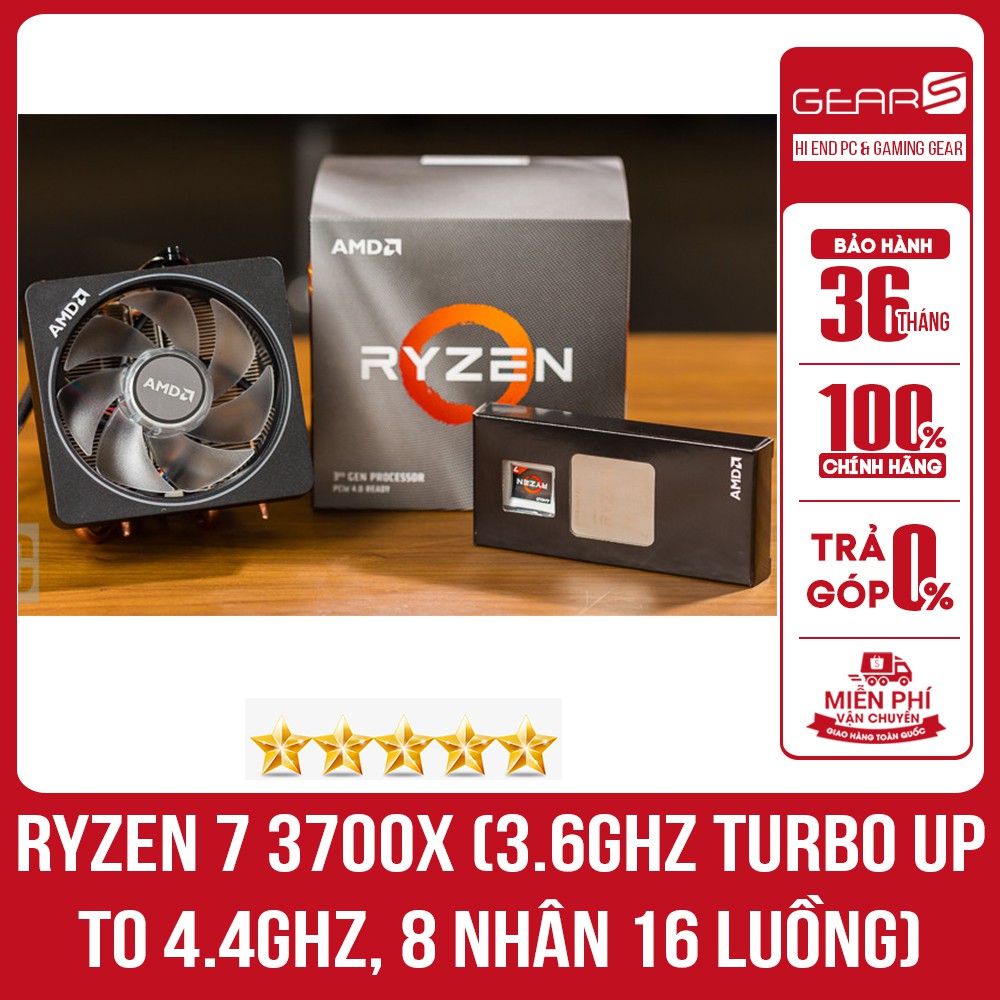 Bộ vi xử lý AMD Ryzen 7 3700X (3.6GHz turbo up to 4.4GHz, 8 nhân 16 luồng) - Full box nguyên seal BH 36 tháng | BigBuy360 - bigbuy360.vn