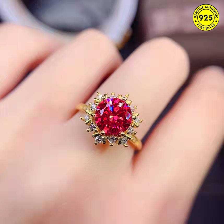 Nhẫn Hở Toàn Diện Đính Đá Corundum 5 Karat