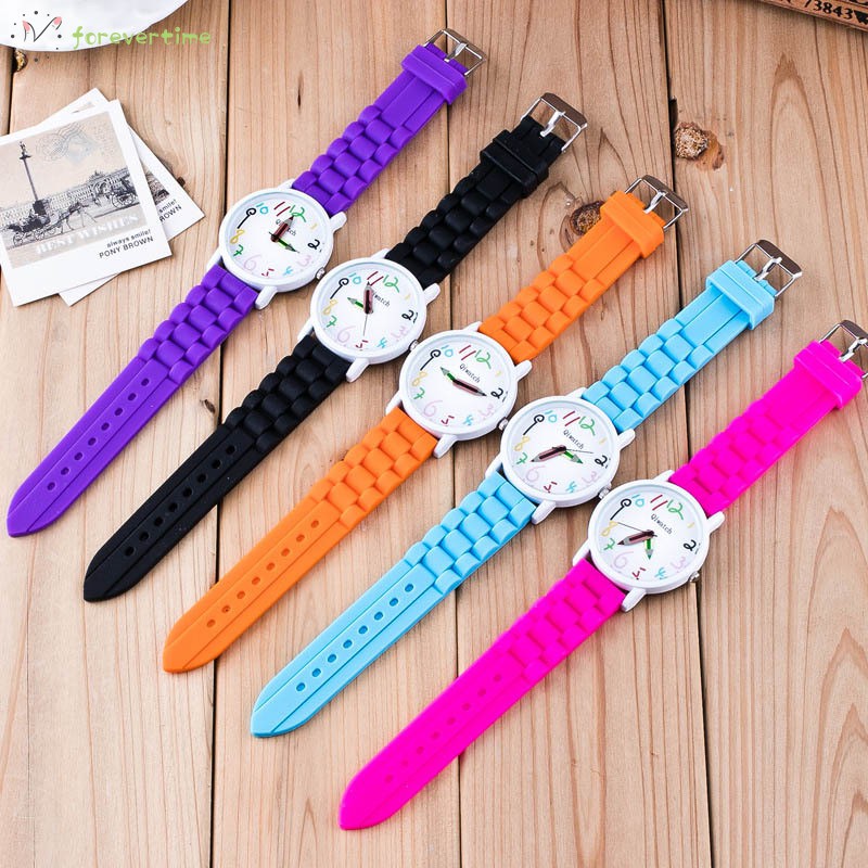 ☞ Phụ kiện trang sức☜ Silicone Watches Children Pencil Pointer Student Watch Quartz Wristwatches Gift Watches