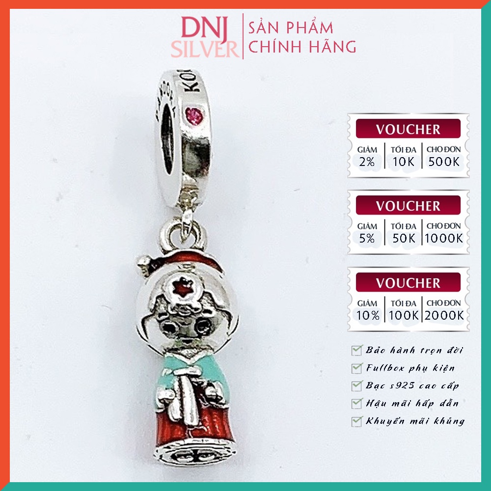 Vòng tay bạc 925 cao cấp - Vòng tay charm bạc Korean Lovely Lucky Girl, mang ý nghĩa tươi trẻ, may mắn - DNB036