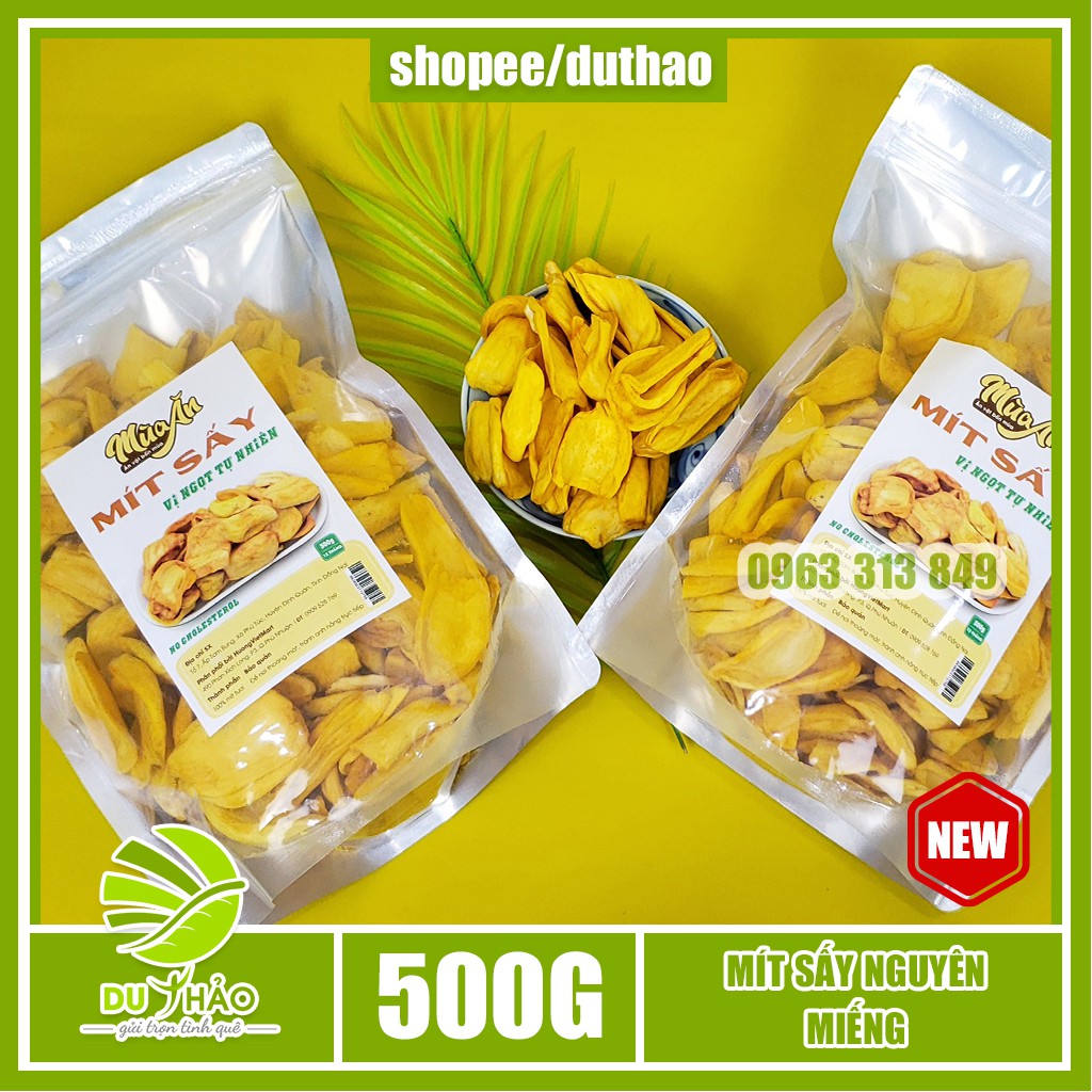 Mít Sấy Giòn Hàng Nguyên, Cánh Dày giòn ngọt túi 500g có giấy VSATTP xuất xứ rõ ràng, ăn vặt Sài Gòn