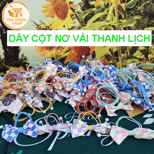 Dây cột tóc có nơ vải thanh lịch