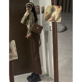 [ORDER] Quần jeans loe nâu hack dáng cho nữ