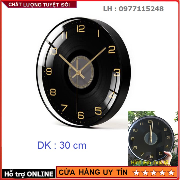 Đồng Hồ Treo Tường Kim Trôi Cao Cấp Nền Máy