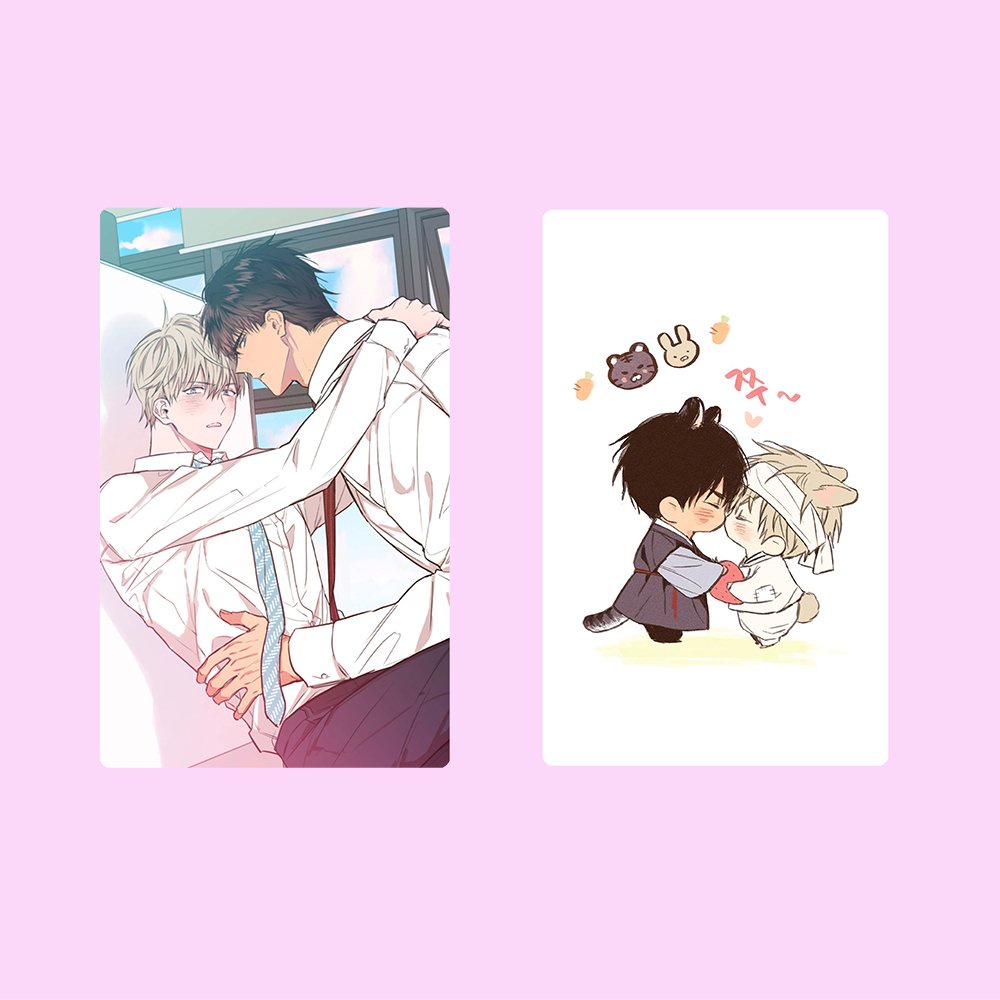 Ảnh card bo góc in hình NO LOVE ZONE Không Chốn Yêu Đương manhwa BL thẻ bo viền 5*8cm anime chibi sưu tầm 1 tấm
