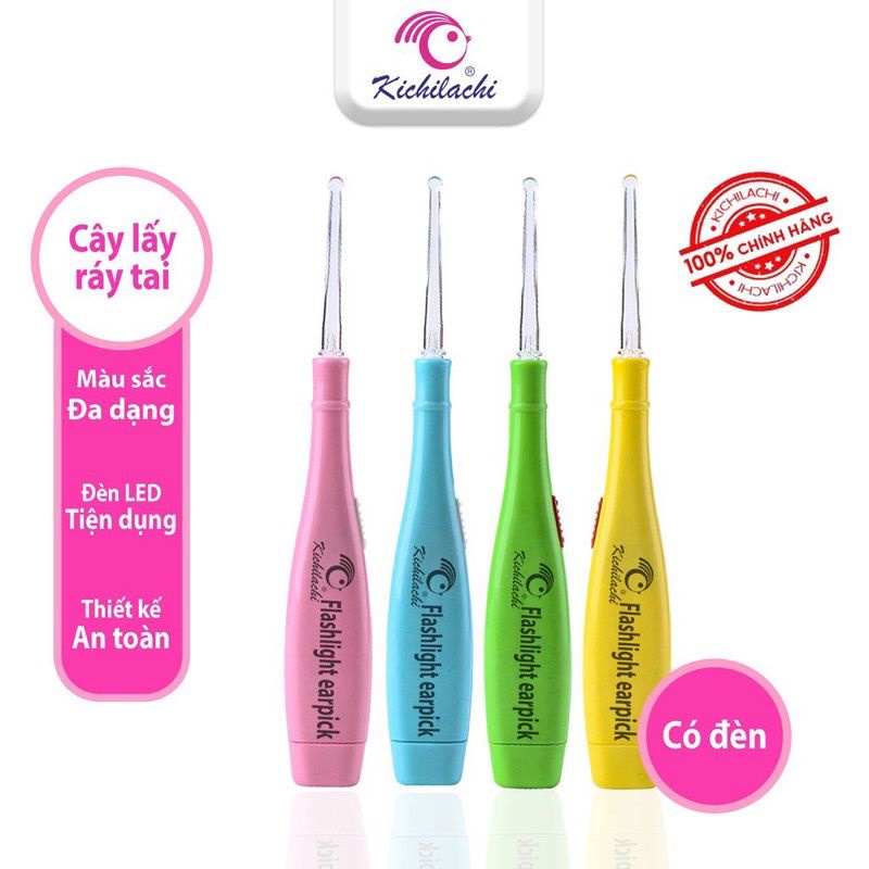 1 Hộp dụng cụ lấy ráy tai có đèn cho bé và gia đình Kichilachi Kichi