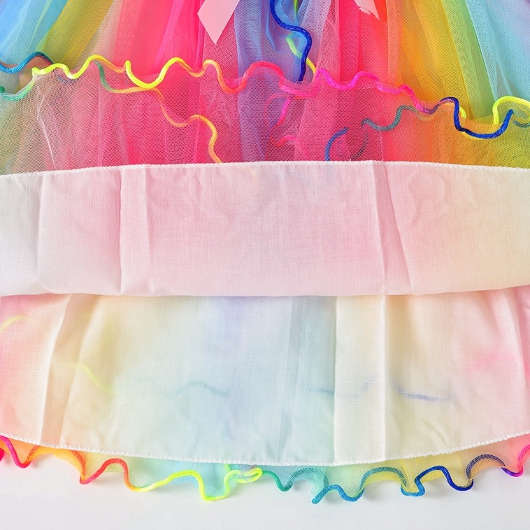 Váy đầm công chúa Elsa xinh xắn với chân váy cầu vồng cho bé 3-8 tuổi