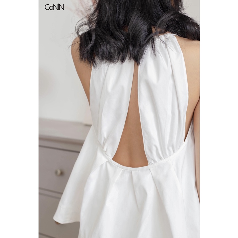 CoNIN-áo yếm nhún cổ hở lưng