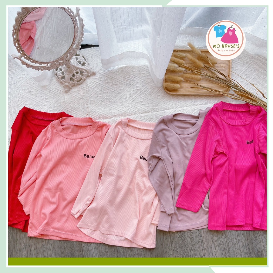 Áo giữ nhiệt thun tăm cho bé trai và bé gái từ 10kg đến 18kg AGN02