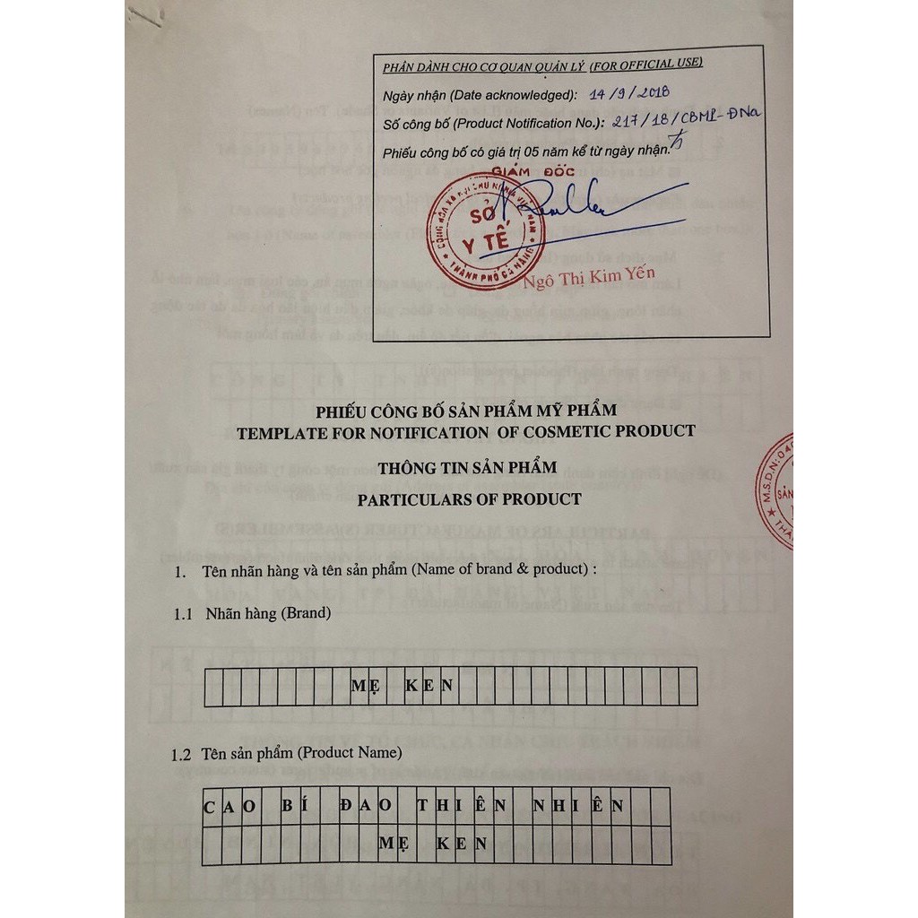 Cao bí đao thiên nhiên Mẹ Ken