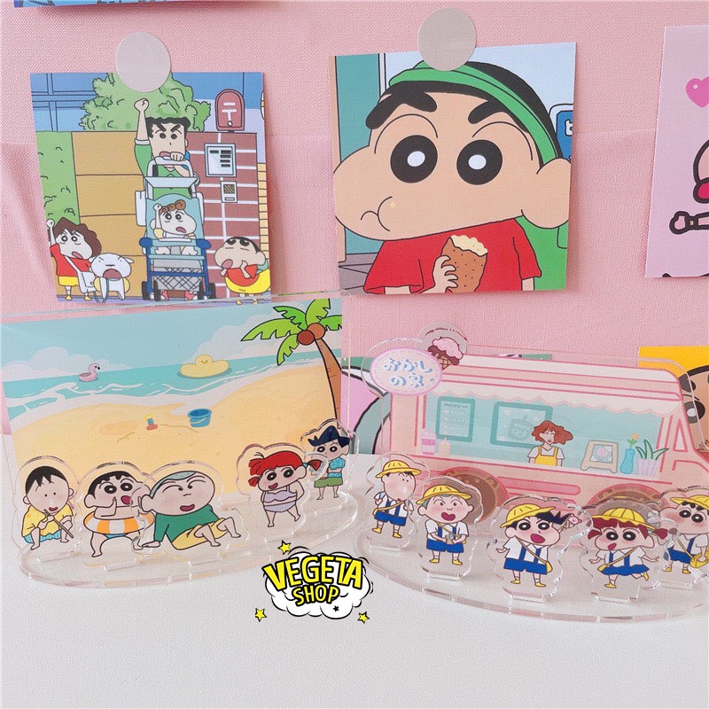 Mô Hình Tượng Standee Acrylic Mica Shin cậu bé bút chì - Nohara Shinnosuke Kazama Toru Sakurada Nene Sato Masao Bo