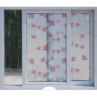 1m x 45cm PVC Decal Cửa kính mờ Cửa sổ Bảo mật - hoa ly trắng đỏ YY67
