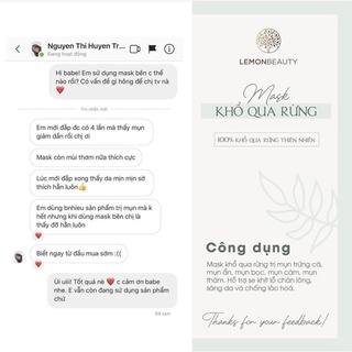 BỘT KHỔ QUA RỪNG LEMON MASK HANDMADE