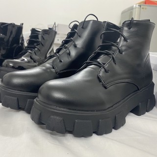 Bốt Da Nữ Martin Gót Vuông Cá Tính G28