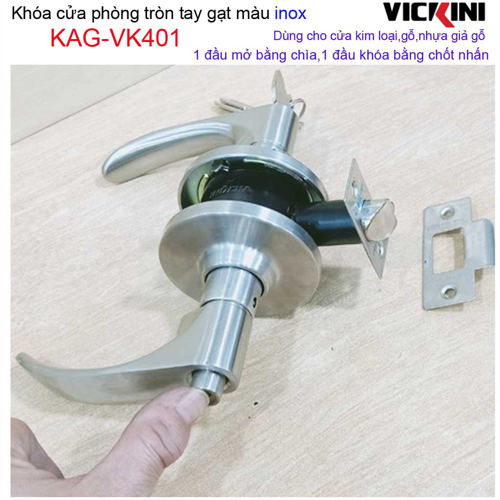 Khóa cửa phòng tay gạt, khóa cửa Vickini KAG-VK401 gía tốt, chất lượng tốt siêu bền