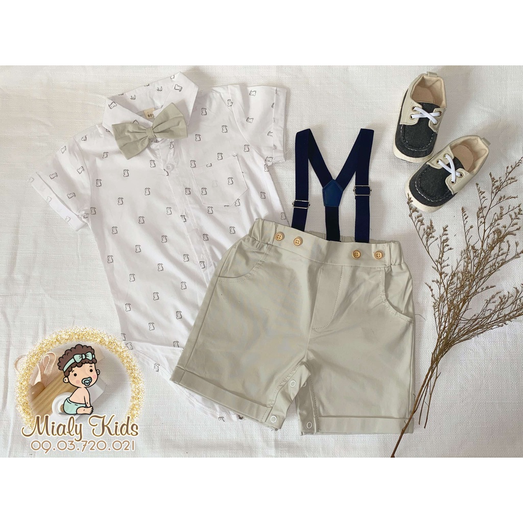Quần áo sơ sinh cho bé trai mặc đầy tháng, thôi nôi  - Vải mềm mịn, chất đứng dáng lên form cực đẹp
