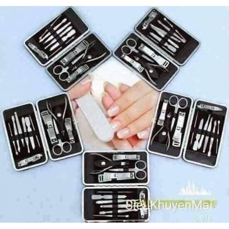 Bộ Bấm móng tay 19 món không Gỉ- Bộ Bấm Móng Tay Cao Cấp