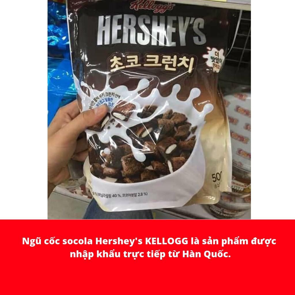 NGŨ CỐC SOCOLA KELLOGG HERSHEY'S HÀN QUỐC GÓI 500G