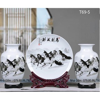 BỘ BÌNH GỐM TRANG TRÍ MÃ ĐÁO THÀNH CÔNG