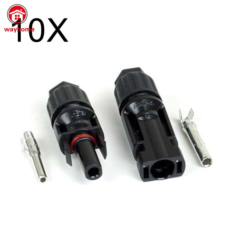 Set 10 Cặp Phụ Kiện Nối Dây Cáp Tấm Pin Mặt Trời MC4 30A Chất Lượng Cao