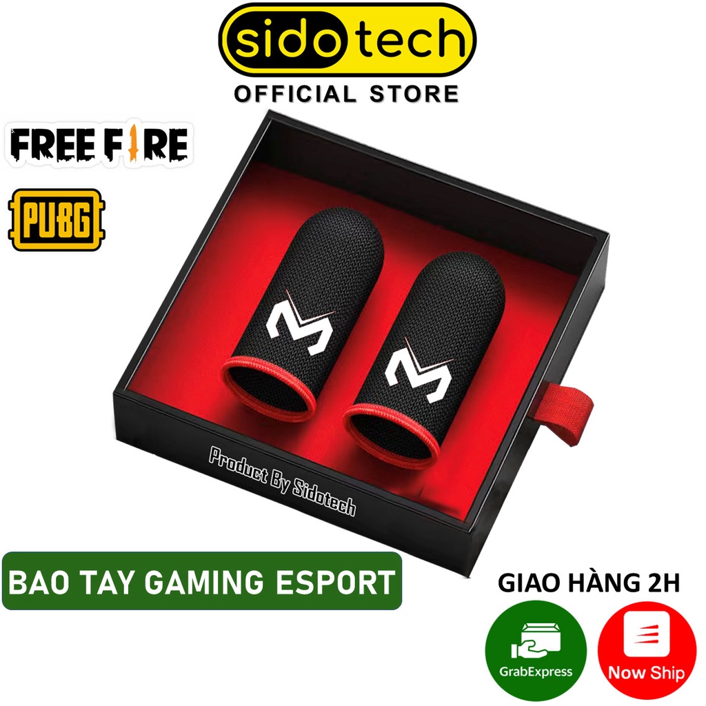 Bao tay chơi game cảm ứng điện thoại SIDOTECH Memo dòng sợi carbon chống mồ hôi cảm ứng nhạy cho game PUBG FF