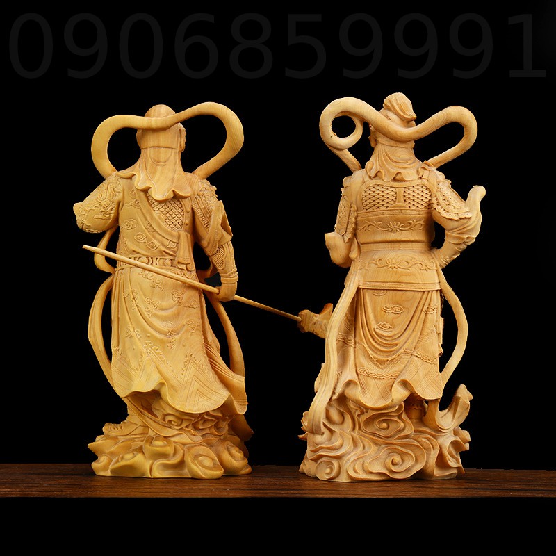 Cặp tượng hộ pháp Quan Công - Vi Đà