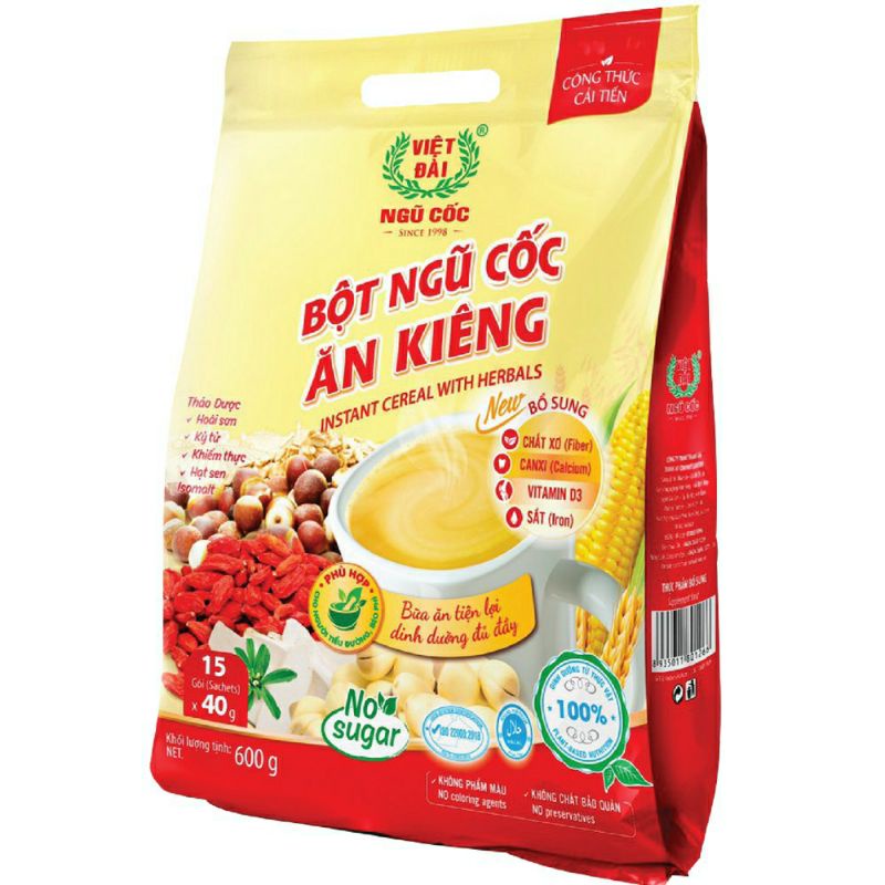 bột ngũ cốc ăn kiêng việt đài gói 600g