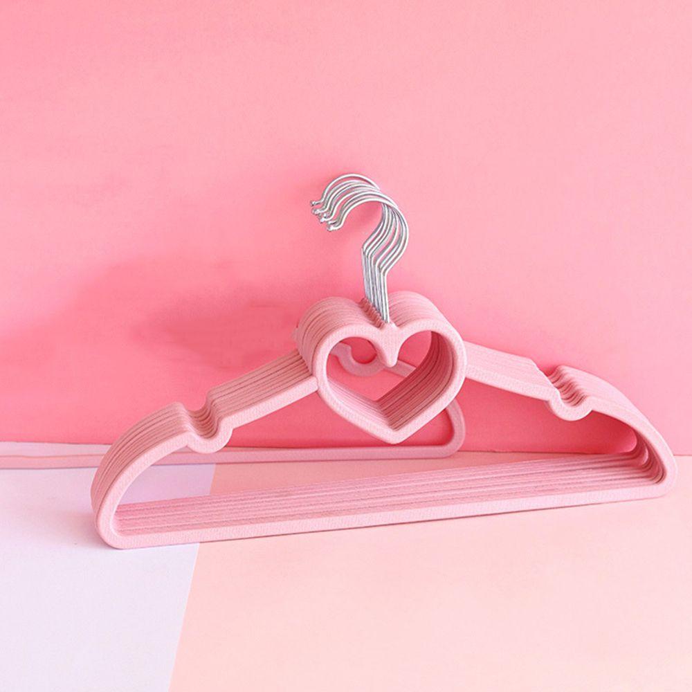 Lanfy Móc Treo Áo Khoác Họa Tiết Trái Tim Tình Yêu Ướt Khô Bền Không Trượt Cho Người Lớn
