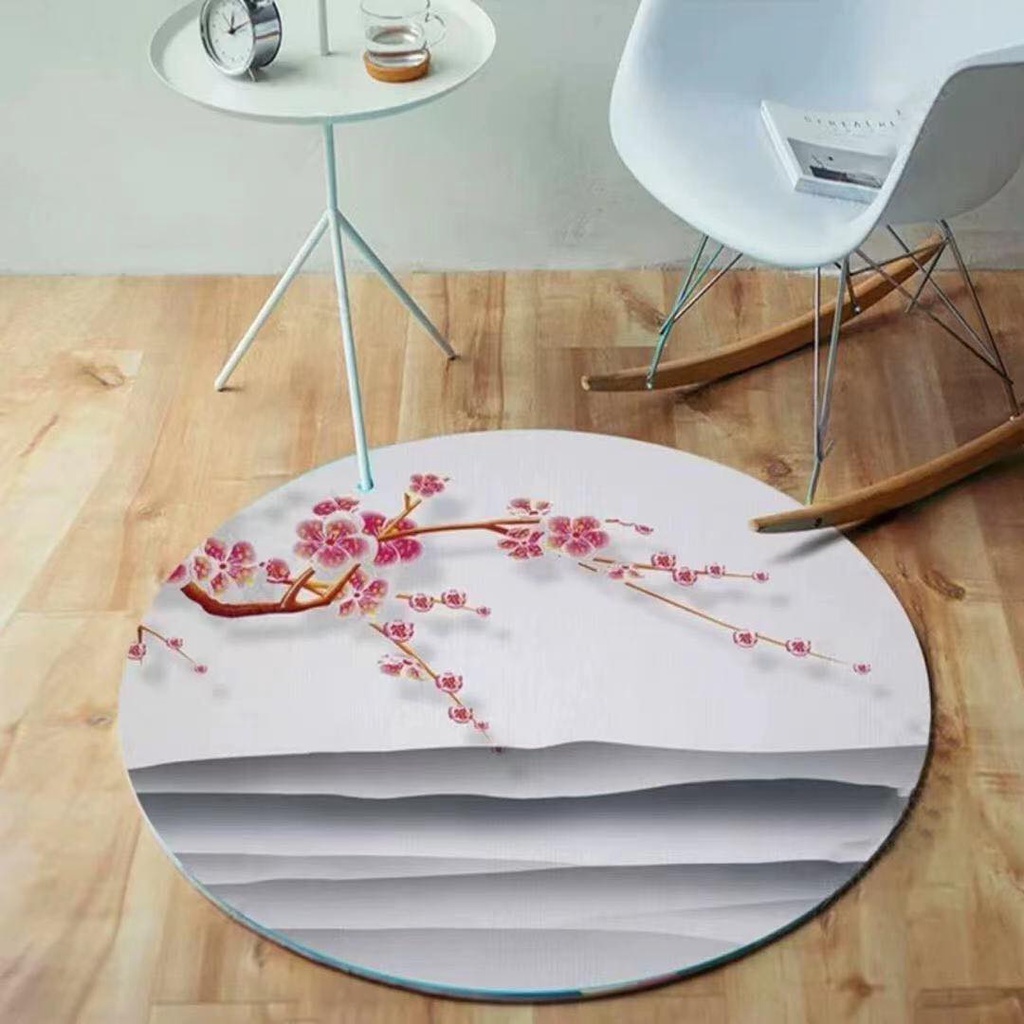 (60X60cm) Thảm tròn phòng khách hiện đại đơn giản