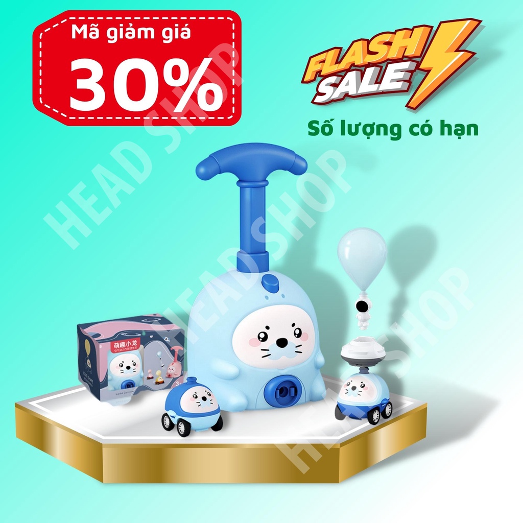 Xe ô tô đồ chơi chạy bằng bóng bay, Xe ô tô hoạt hình động lực học 3 chức năng, mô hình dễ thương cho bé HEADSHOP