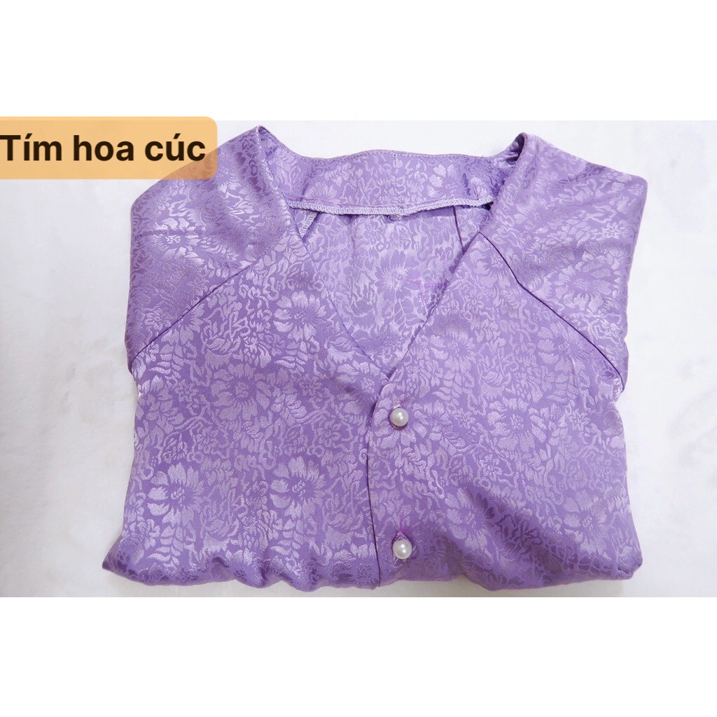 Áo Bà Ba Lụa Gấm Đi Lễ Chùa