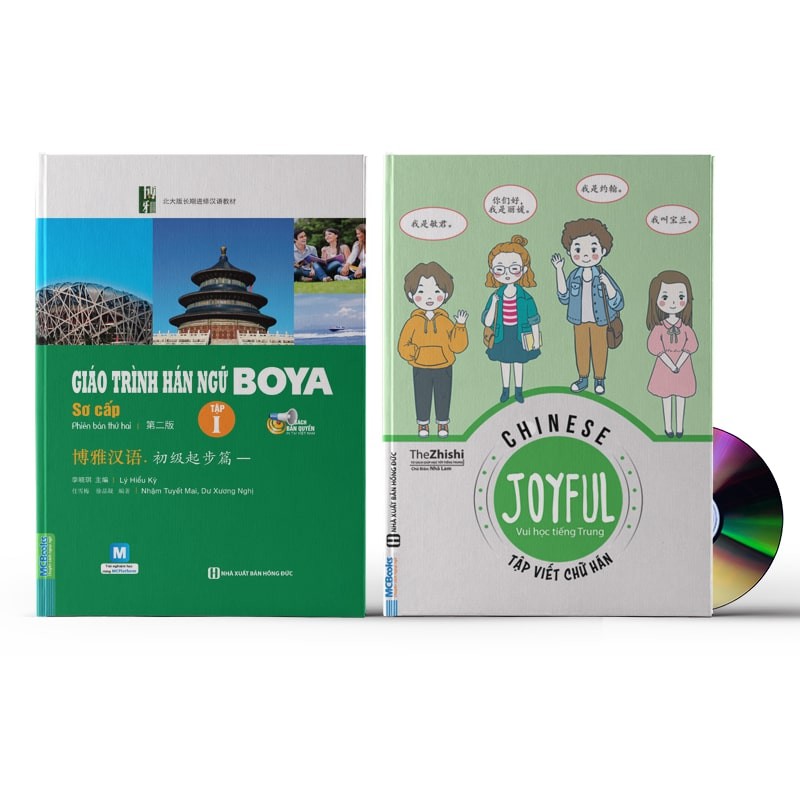 Sách - Combo: Joyful Chinese – Vui học tiếng Trung – Tập viết chữ + Giáo trình hán ngữ BOYA sơ cấp I + DVD