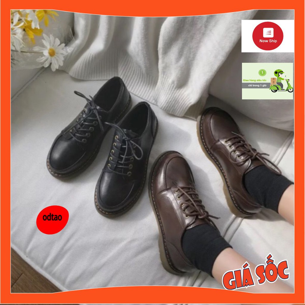 [SẴN HÀNG - SHIP NGAY ]Giày ulzzang vintage nâu đen đế trong siêu mềm có ảnh thật cuối | BigBuy360 - bigbuy360.vn