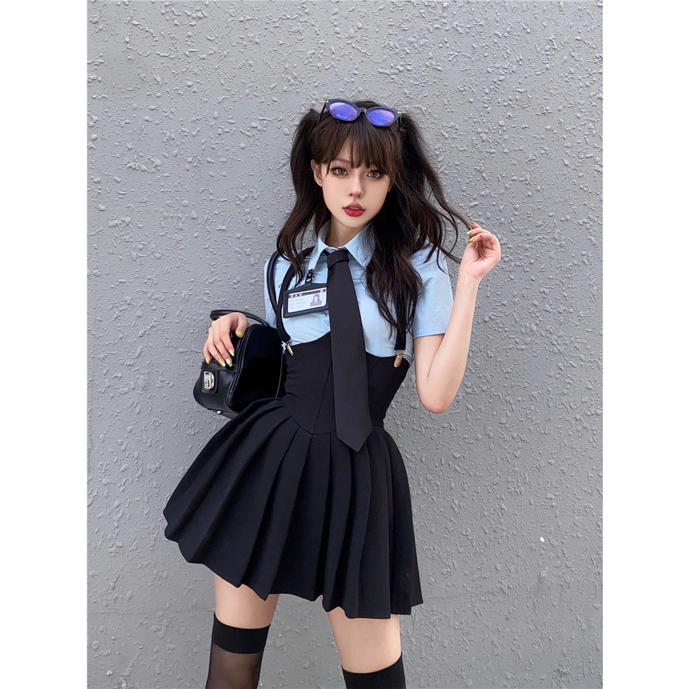 Set Áo Thun Ngắn Tay Và Chân Váy Phong Cách Nhật Bản Thời Trang Mùa Hè Mới Cho Nữ