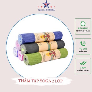 Thảm Tập Yoga Gym 6mm Hàng Cao Cấp Kèm Túi Đựng Thảm