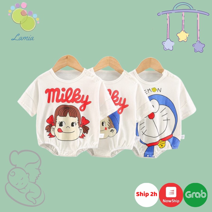 Bodysuit Hè Cộc Tay Họa Tiết Dễ Thương Hàng Quảng Châu Cho Bé Lamia 𝟏𝟏𝐁𝐃𝐒