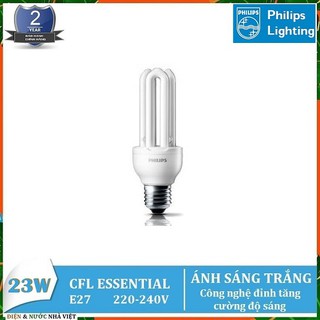 BÓNG ĐÈN PHILIPS ESSENTIAL 23W E27  HUỲNH QUANG COMPACT ( TIẾT KIỆM ĐIỆN - ÁNH SÁNG TRẮNG & VÀNG )