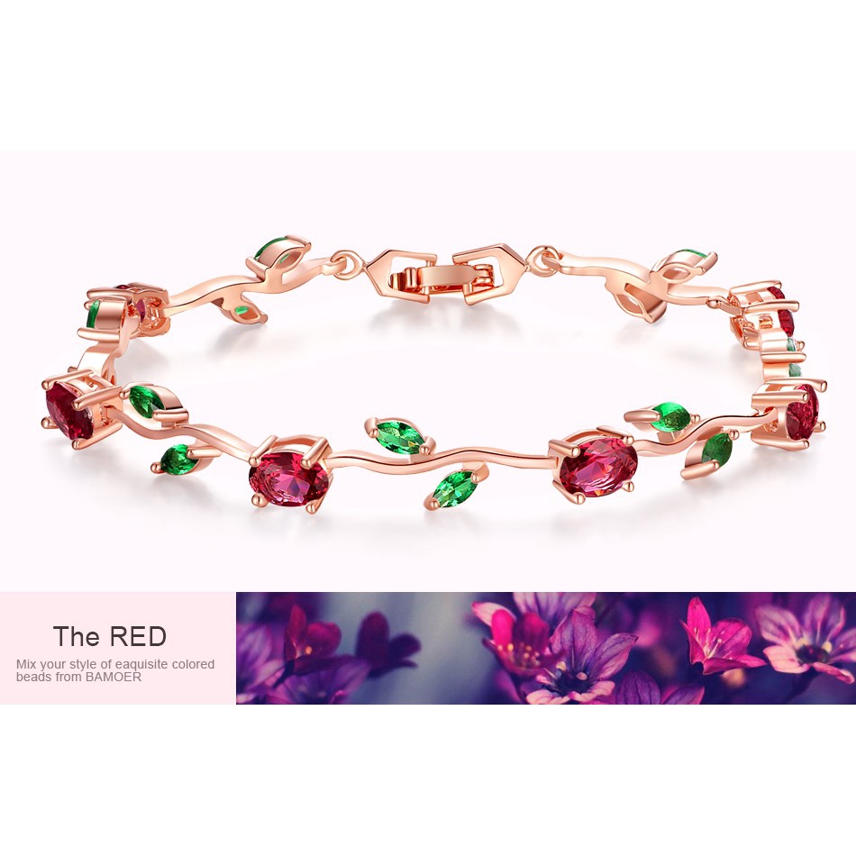 Bamoer Vòng đeo tay đính đá không phai màu kiểu dáng thời trang