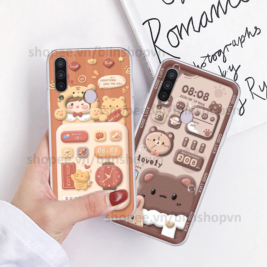 Ốp Vsmart Joy 3 / Joy3 in 3D icon gấu nổi siêu xinh, siêu đáng yêu, cá tính phong cách