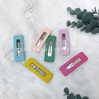 Cặp tóc nhựa chữ nhật rỗng nhỏ cho bé