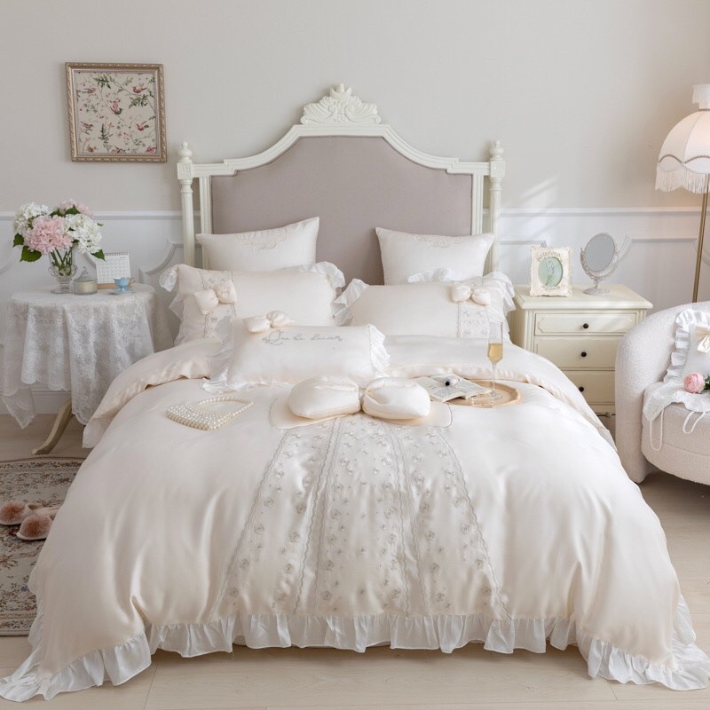 BỘ CHĂN GA GỐI LỤA 8 món lụa 80s cao cấp SHOP VUTHITHOM···