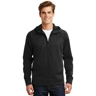 Anh chàng áo khoác nam Sport-Tek màu đen tay dài, có nón, dây kéo phía trước size 3xl ( = 146cm )