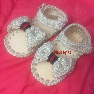 Dép quai handmade cho bé màu be
