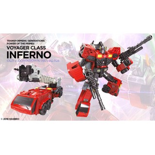 INFERNO size Voyager 18cm kèm 2 phụ kiện - Transformers dòng POWER OF THE PRIMES