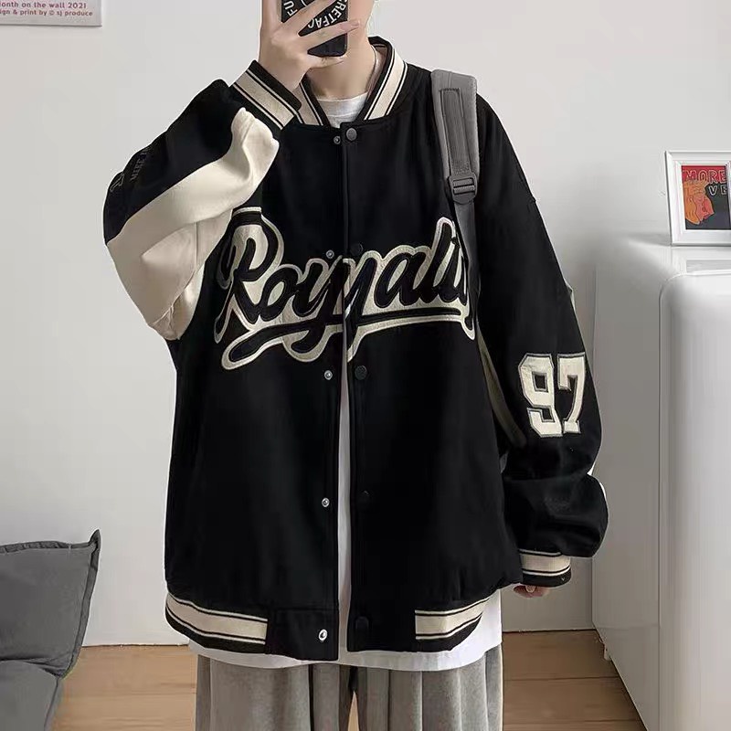Áo Bomber Royally chất kaki 2 lớp, from to, 2 lớp, unisex nam nữ mặc được, phối in trẻ trung, túi bổ cơi, đẹp
