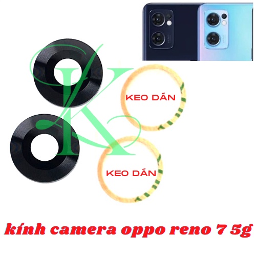 Kính camera oppo reno 7 5g kèm keo dán