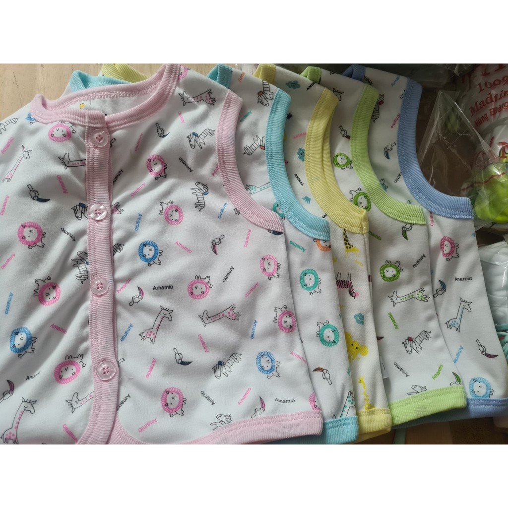 (3-20kg) Set 2 Áo khoác ghi lê cotton 2 lớp cho bé