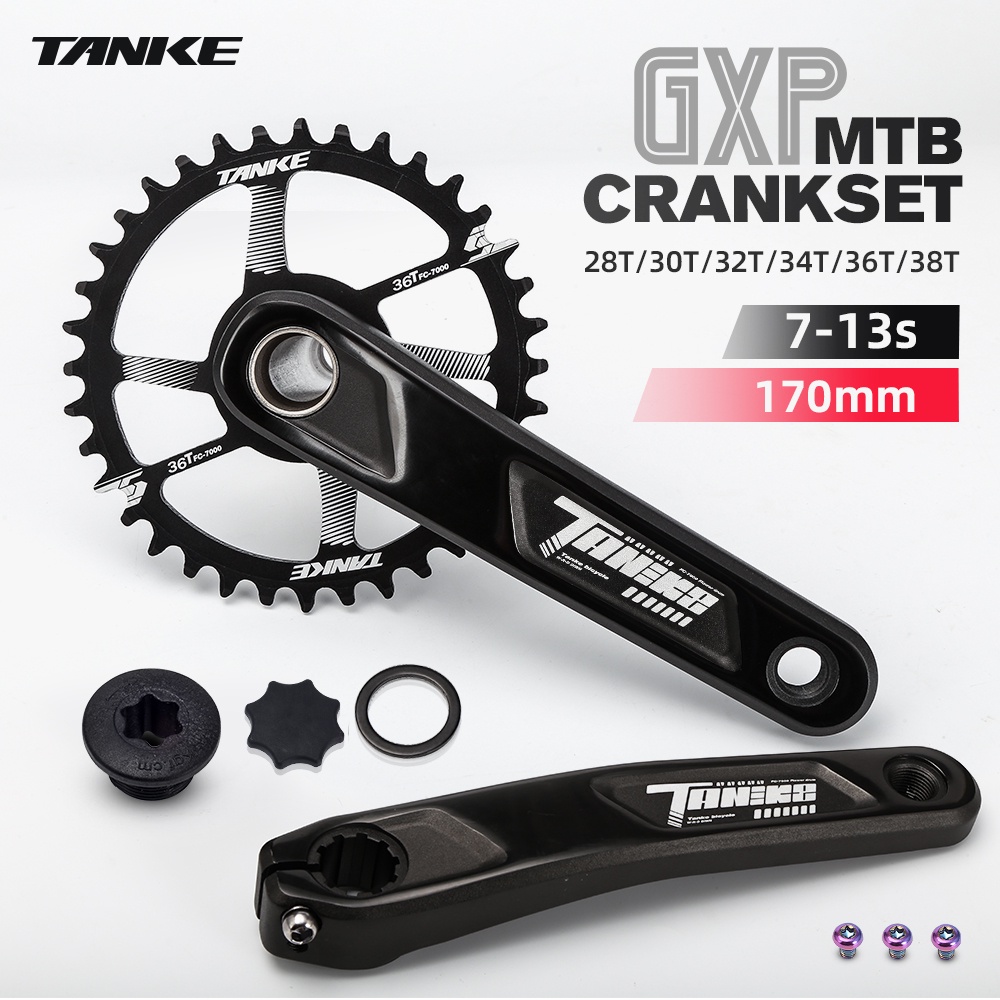 Đùi đĩa xe đạp leo núi TANKE GXP 170mm 28T 30T 32T 34T 36T 38T líp 7s 8s 9s 10s 11s 12s 13s tốc độ 7 8 9 10 11 12 13