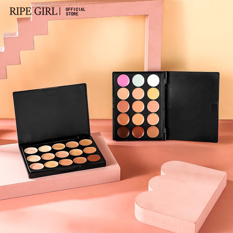 Bảng Kem Che Khuyết Điểm / Tạo Khối Ripe Girl 15 Màu Tiện Dụng Cho Trang Điểm | BigBuy360 - bigbuy360.vn