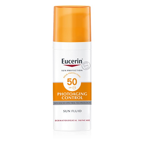 Eucerin - Kem chống nắng giúp giảm nếp nhăn và ngăn ngừa lão hóa Eucerin Sun Fluid Photoaging Control SPF 50ml